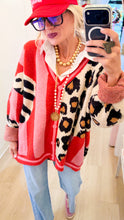 Leopard Colorblock Cardigan