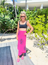 Hot Pink Multi Eye Detailed Sarong Towel