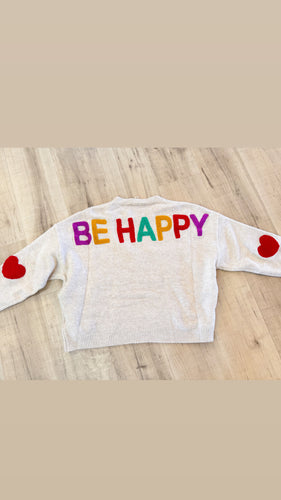 Oatmeal Be Happy Sweater