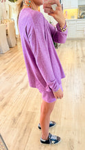 Light Plum Long Sleeve Short Set