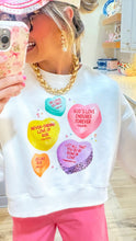 White Multi Color Jesus Candy Heart Sweatshirt