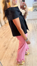 Black Bow Off The Shoulder Top