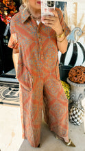 Teal Rust Jumpsuit