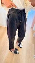 Black Faux Leather Straight Leg Pants