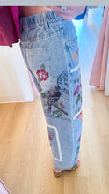 Postage Print Barrel Jeans