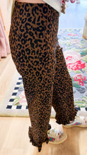 Leopard Ruffle Hem Pants