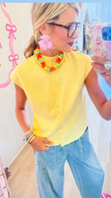 Lemon Cap Sleeve Sweater Top