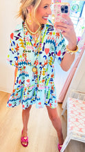 Uncle Frank Blue Multi Printed Romper
