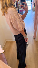 Beige Pearl Crew Neck Sweater