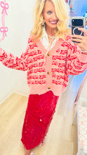 Red Paillette Sequin Maxi Skirt