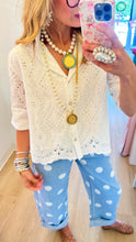 White Scallop Eyelet Blouse