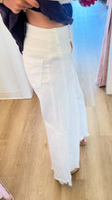 Risen White High Rise Frayed Hem Jeans