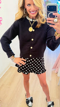 Black Stone Knit Cardigan