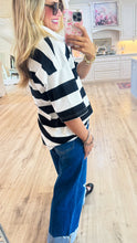 Black and White Stripe Polo Tunic