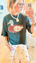 Hunter Green Mallard Patchwork Top