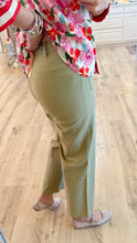 Olive High Waisted Wide Leg Pant