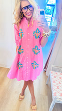 Uncle Frank Block Embroidered Dress