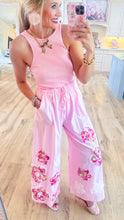 Pink Wide Leg Embroidered Jumpsuit