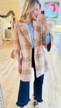 Ivy Jane Multi Ruffle Sleeve Plaid Coat