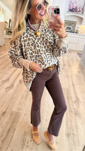 Taupe Leopard Print Hi-Low Top