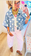 Denim Polka Dot Cape Jacket