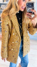 Gold Sequin Tweed Jacket