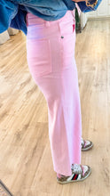 Pink Foam Twill Wide Leg Pants