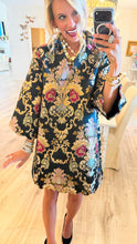 Black Multi Scallop Jacquard Dress