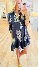 Black Floral Print Dress