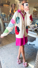 Multi Strawberry Button Up Cardigan