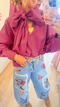 Pink and Green Stripe Neck Tie Top