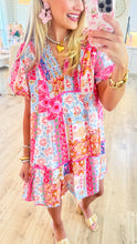 Pink Boho Babydoll Mini Dress