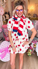 RESTOCK Red and Cream Polka Dot Ruffle Hem Short Set