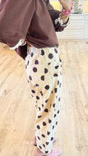 Taupe Brown Polka Dot Bow Pants