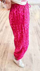 Pink Leopard Joggers