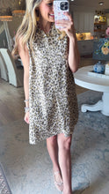 Oatmeal Leopard Sleeveless Mini Dress