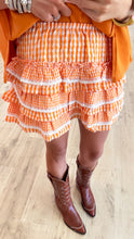 Orange and White Gingham Skirt