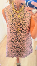 Pink Leopard Jacquard Sleeveless Mini Dress