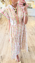 Pink Multi Bow Print Midi Dress