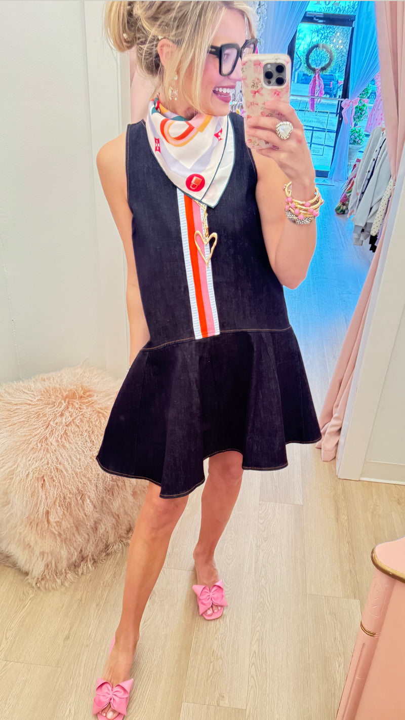 THML Denim Contrast Stripe Dress – Charlotte Heart Boutique