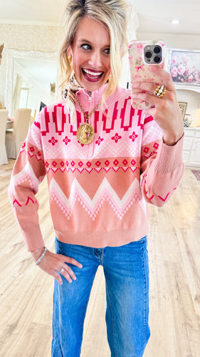 Caramel Multi Mix Knit Pullover