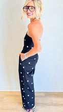 Black and Cream Polka Dot Twill Jumpsuit
