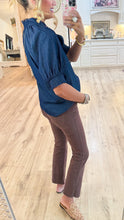 THML Denim V Neck Top