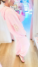 Baby Pink Berber Patchwork Pant Set