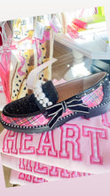 Betsey Johnson Pink Multi Plaid Pearl Loafer