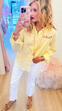 St. Barth Striped Button Up Top