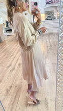 Champagne Soft Textured Knotted Sweater Top and Dress