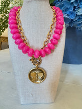 Hot Pink Sugar Bead Necklace