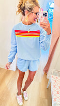Beau Blue Multi Contrast Short Set