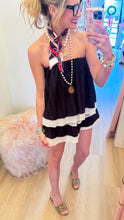 Black Layered Tube Romper